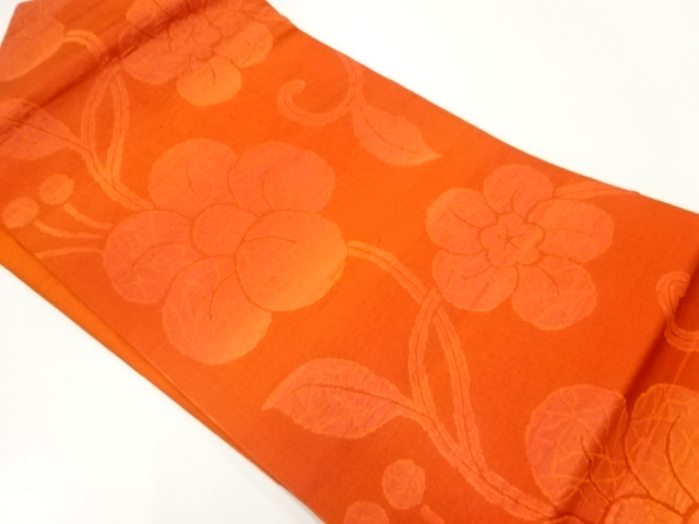 JAPANESE NAGOYA OBI / WOVEN FLOWER ARABESQUE